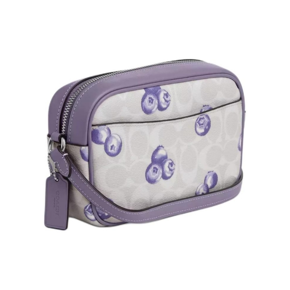 Mini Jamie Camera Bag In Signature Canvas With Blueberry Print - Picture 2 of 10